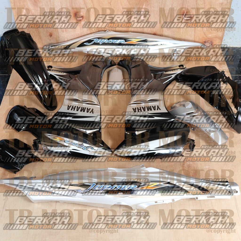 Cover Body Jupiter Z New Burhan 2007 Hitam Silver Full Set Halus Bodi Jupiter Z Burhan Body Jupiter 