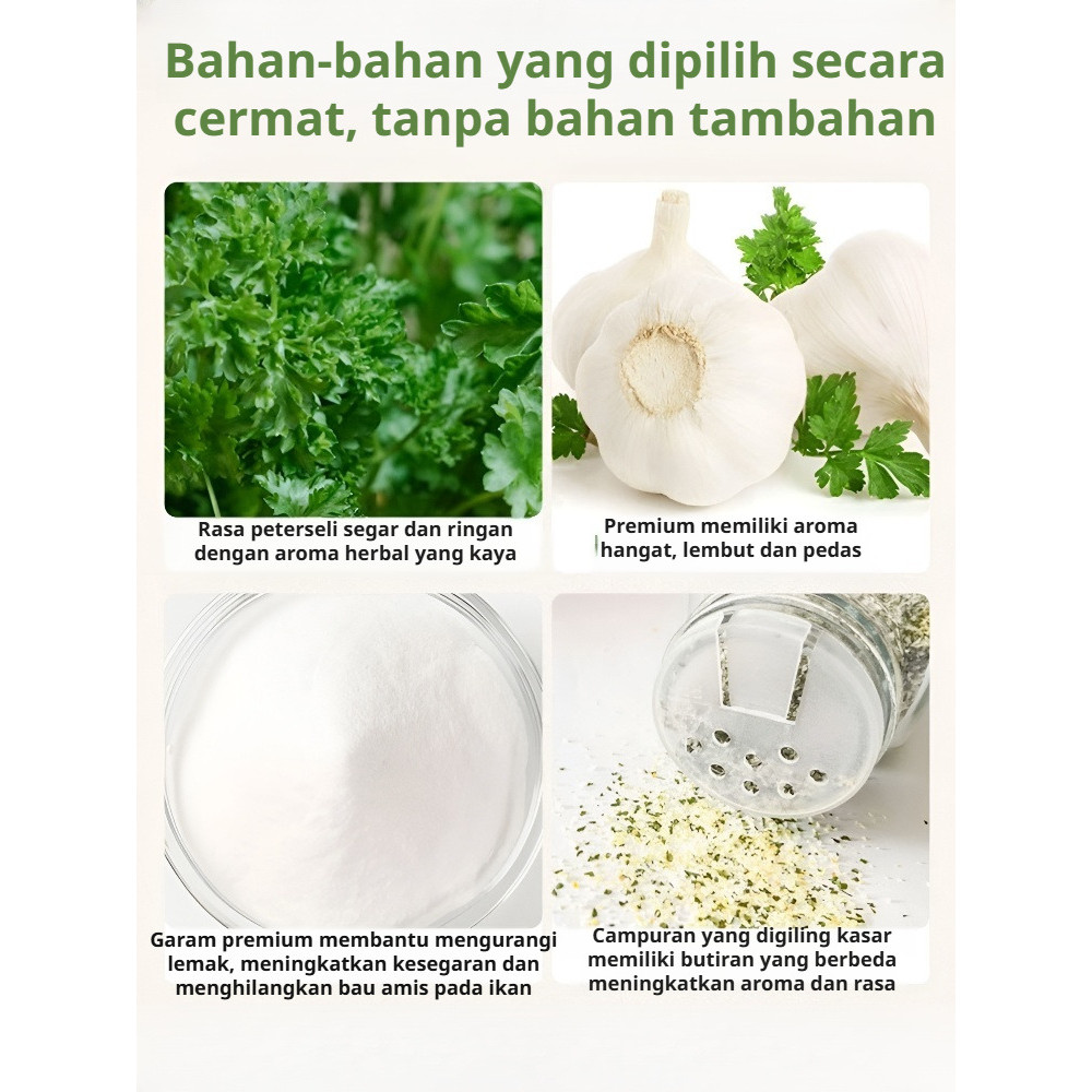 Bumbu Jiwa Sayuran Rebus Peterseli Bawang Putih Garam untuk Semua Tahun Dewasa Penggemar Memasak Pas