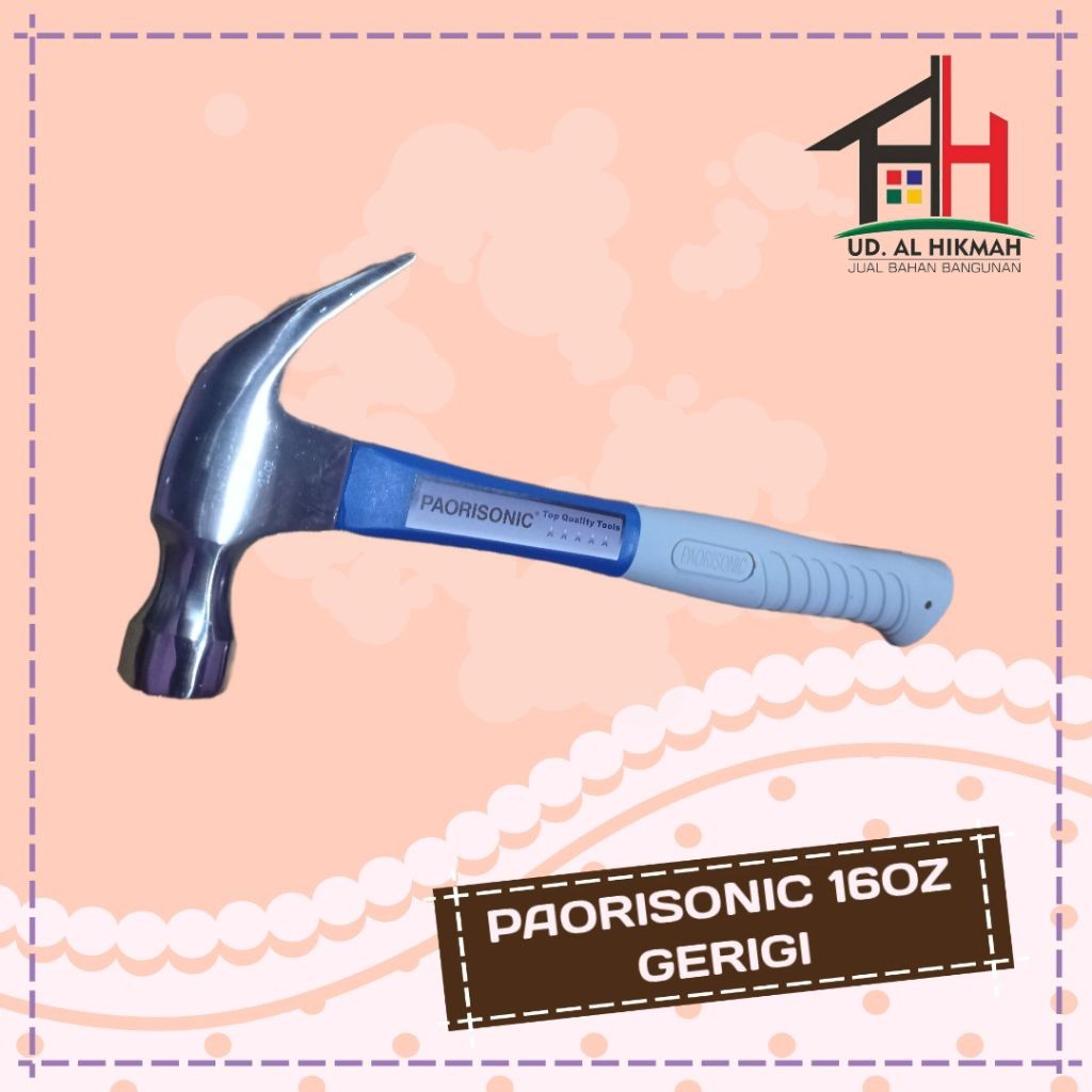 Palu Kambing 16 OZ Gagang Fiber KEPALA GERIGI PAORISONIC - PALU KAMBING GIGI 16OZ