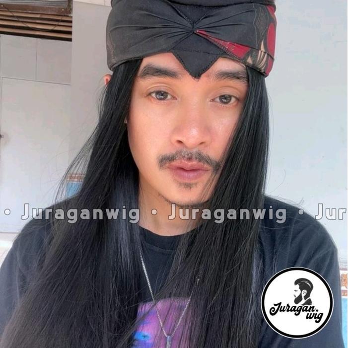 PROMO  WIG PRIA RAMBUT PALSU PRIA MODEL GONDRONG PANJANG 60CM