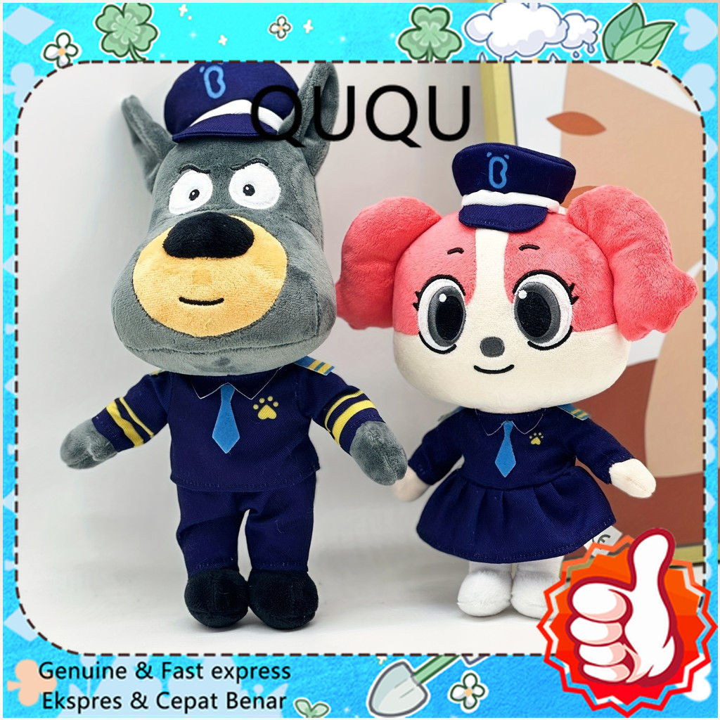 Sheriff Labrador Dog Plush Toy Anime Security Sergeant Labrador Wolf Dog Cute Stuffed Anime Figure D