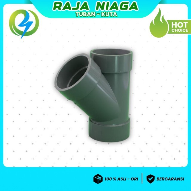 TEE Y PIPA PVC 2" D MEREK RUCIKA. SAMBUNGAN PIPA PVC