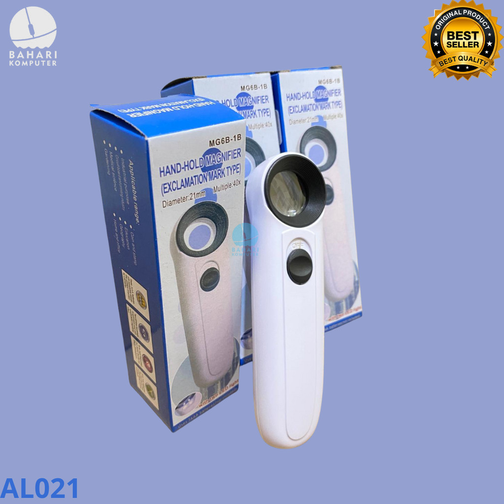 Kaca Pembesar LED/Handheld 40X Kaca Pembesar/Kaca Pembesar Dengan 2 Lampu LED