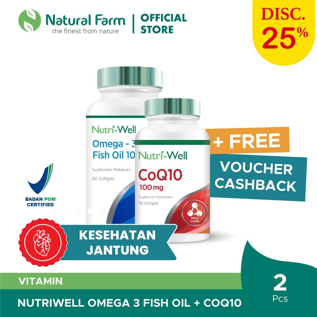 [Kesehatan Jantung] Nutriwell CoQ10 + Omega 3 Fish Oil