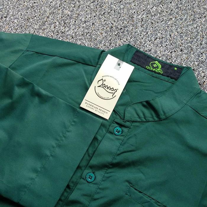 Baju Koko Kurta Panjang By Qonnoq - Hijau botol, M