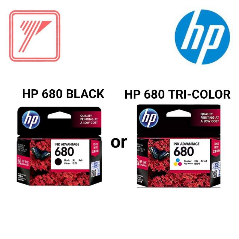 (surta tani) HP Ink Tinta 680 Black ATAU 680 Color HP680 HP680B ATAU HP680C Original Ink Advantage C