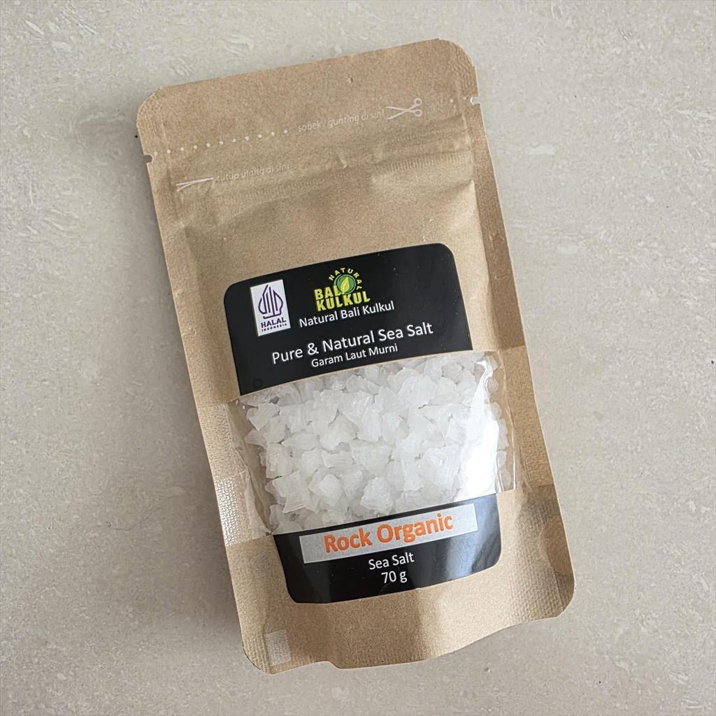 Bali Kulkul - Organic Sea Salt ( Rock ) 70g Garam Laut Murni Garam Kasar Krosok