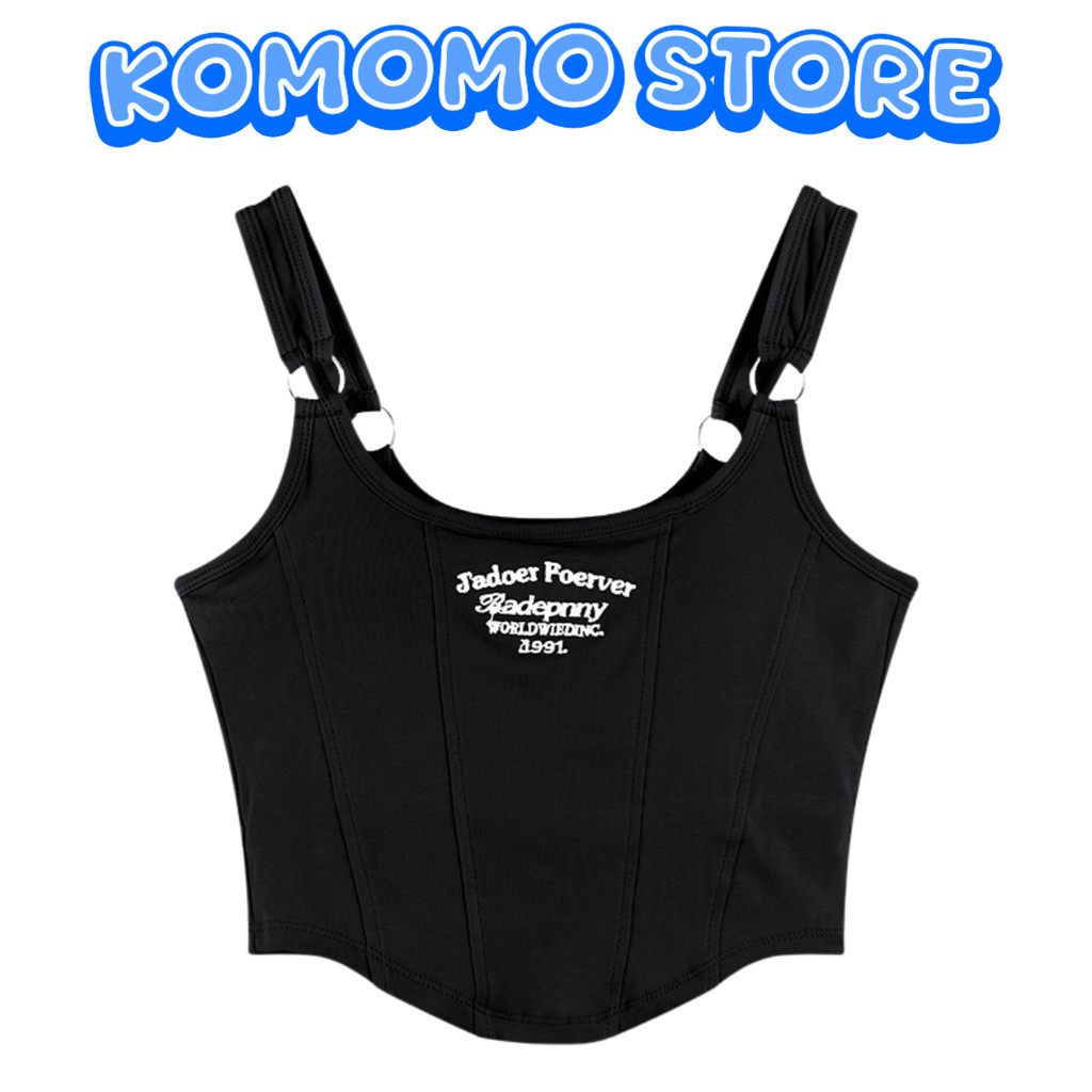 KMM Tanktop Casual Full Cup Fashion BR69 Pakaian Atasan Bra Gym Kamisol Wanita Tanpa Kawat Tanktop C