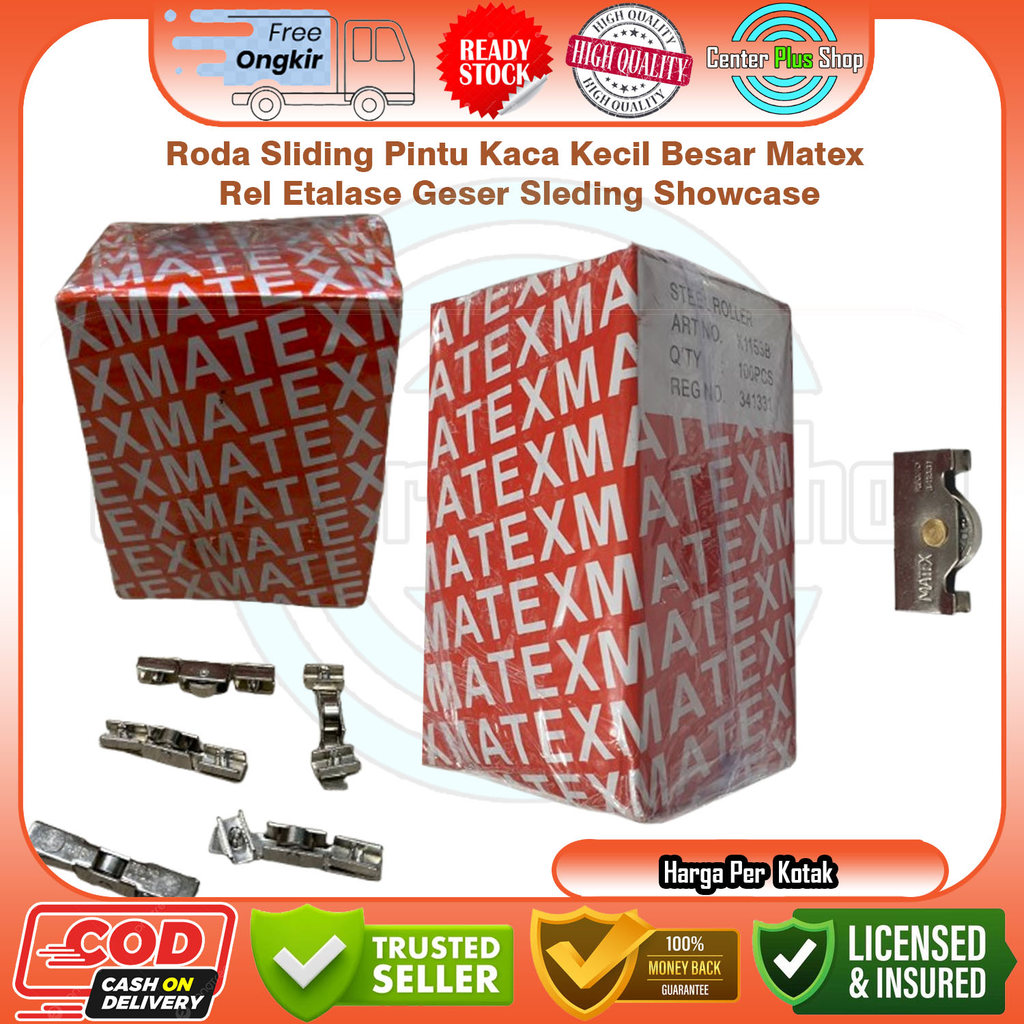 Per Kotak Roda Etalase Matex Besar Kecil Roller Pintu Kaca Sliding Sleding Lemari Aluminium Kayu Sho