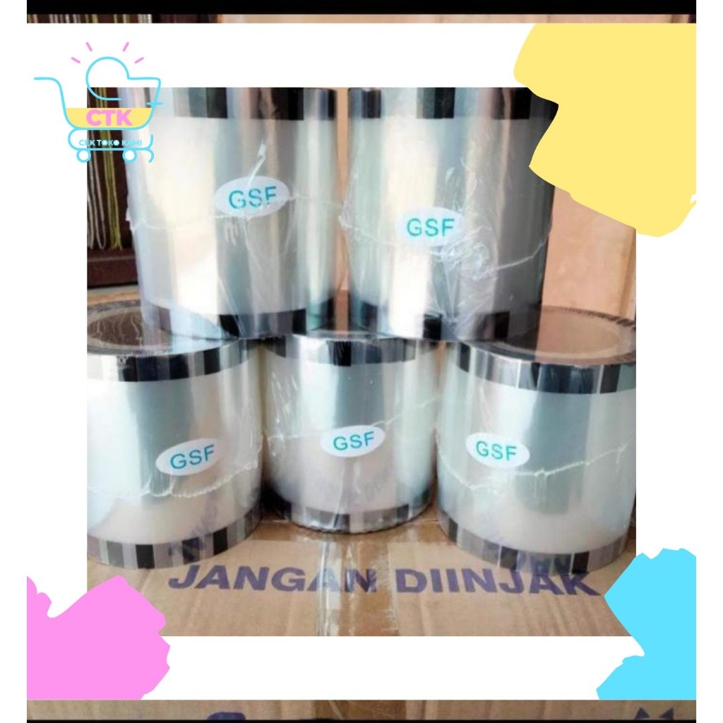 Refill Lid Cup Sealler Sealer Seal Plastik Cup Gelas Minuman 1 rol Isi 1000 - 1200 cup Polos / Karak