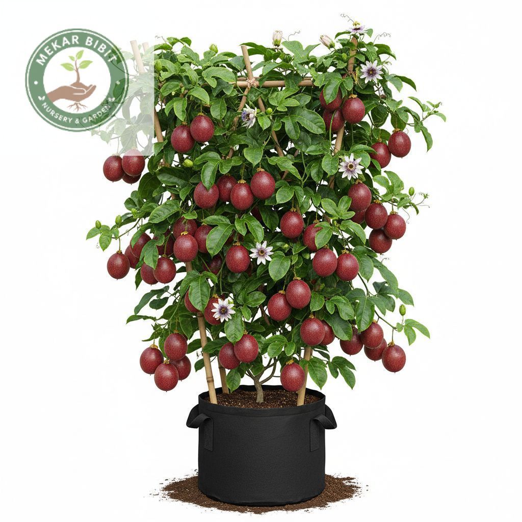 BIBIT TANAMAN BUAH MARKISA MERAH MANIS/ BIBIT MARKISA MERAH UNGGUL