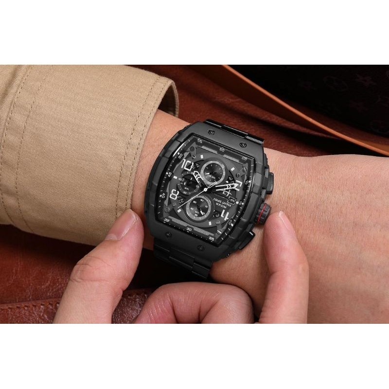 BUY 1 GET 1 JAM TANGAN PRIA EVANS JAYDEN ORIGINAL 9554-2 RT