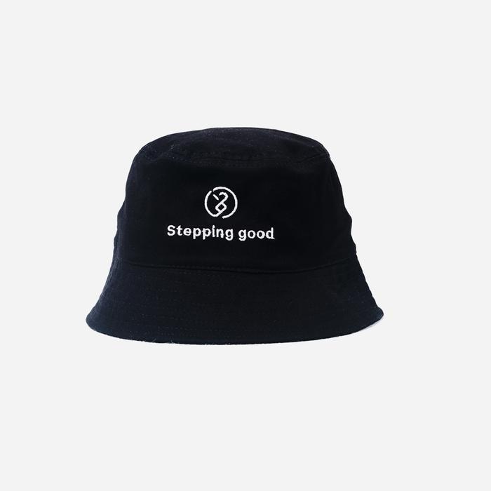 Tragen - Topi Unisex - PoloCap - Black & Broken white - Bucket Hat