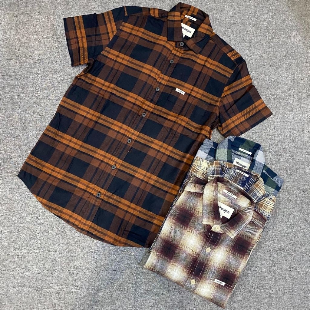 Kemeja Flanel Wrangler Pendek Original PROMO ‼️