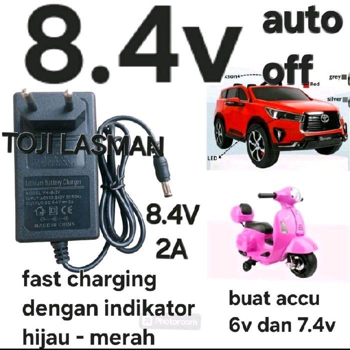 ( CHARGER 8.4V 2A ) ADAPTOR COLOKAN STRUM CARGER CASH CASAN MAINAN MOBILAN MOTORAN BATU BATERAI BATR