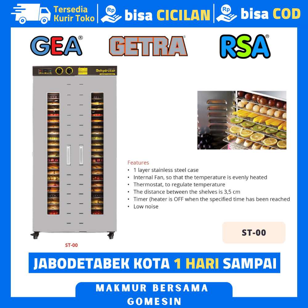 FOOD DEHYDRATOR GETRA ST-00 MESIN PENGERING MAKANAN/BUAH/SAYUR/IKAN
