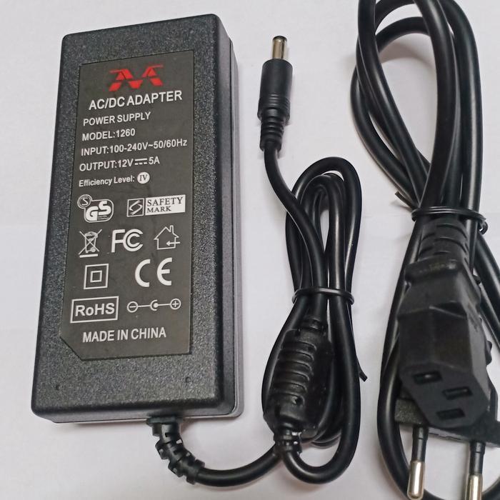 GUARDSPACE ADAPTOR AC 12V 5A CCTV DVR SPRAYER AIR POMPA ANGIN DC 12 VOLT 5 AMPERE