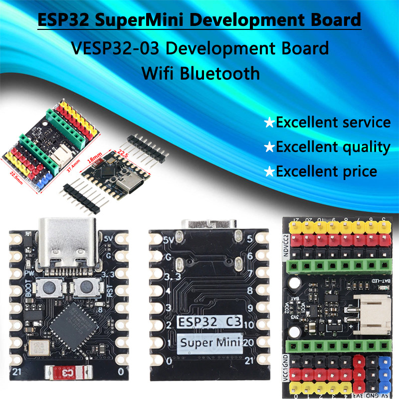 ESP32-C3 ESP32-S3 ESP32-H2 ESP32-C6 Placa de desarrollo ESP32 C3 SuperMini WiFi Bluetooth ESP32C3