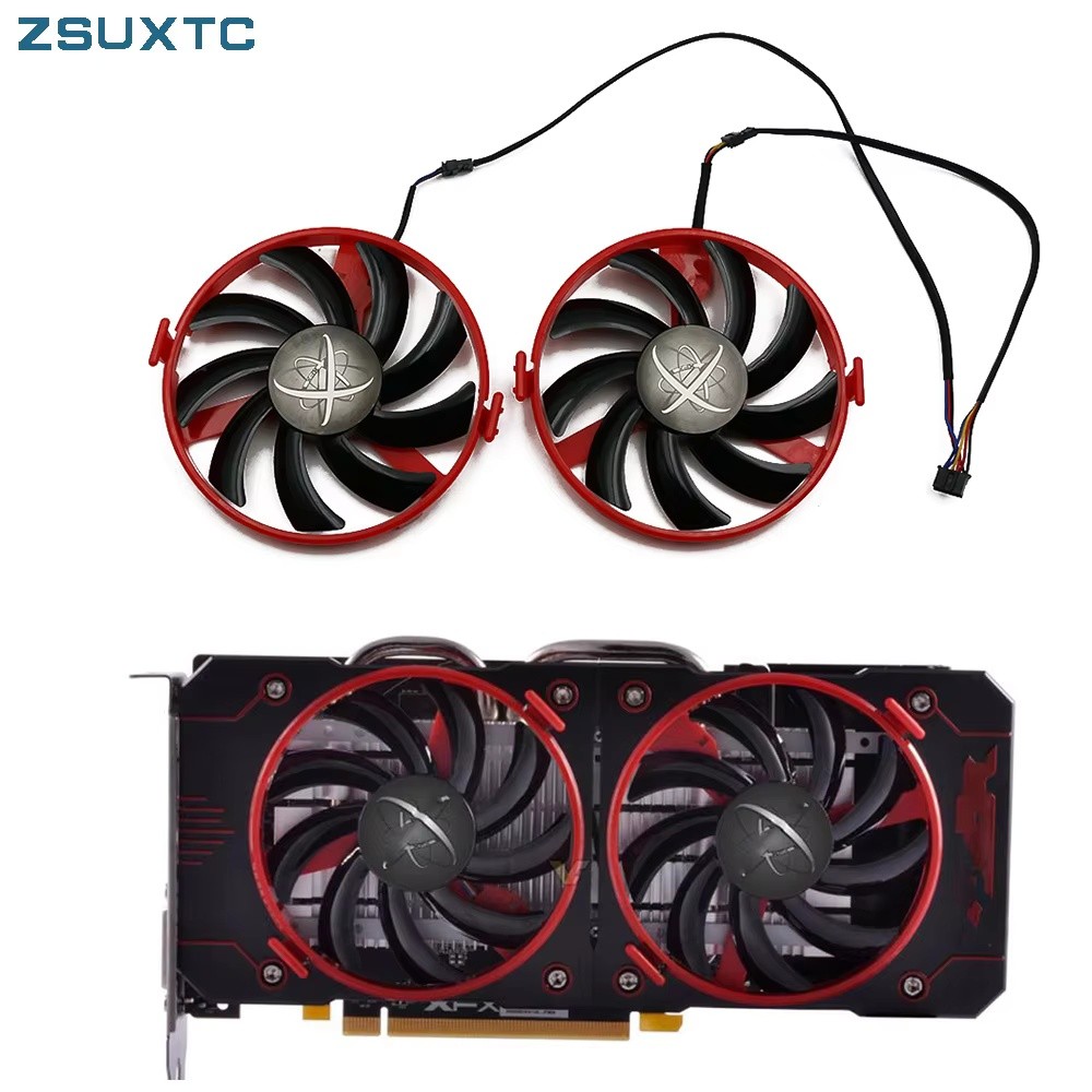 2pcs/lot FDC10U12S9-C Cooler Fan Replace RX460 For XFX Radeon RX 460 GPU Graphics Card Cooling Fan
