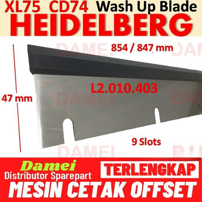 RAKEL XL75 WASH UP BLADE CD74 RAKEL CUCI MESIN CETAK OFFSET HEIDELBERG L2.010.403
