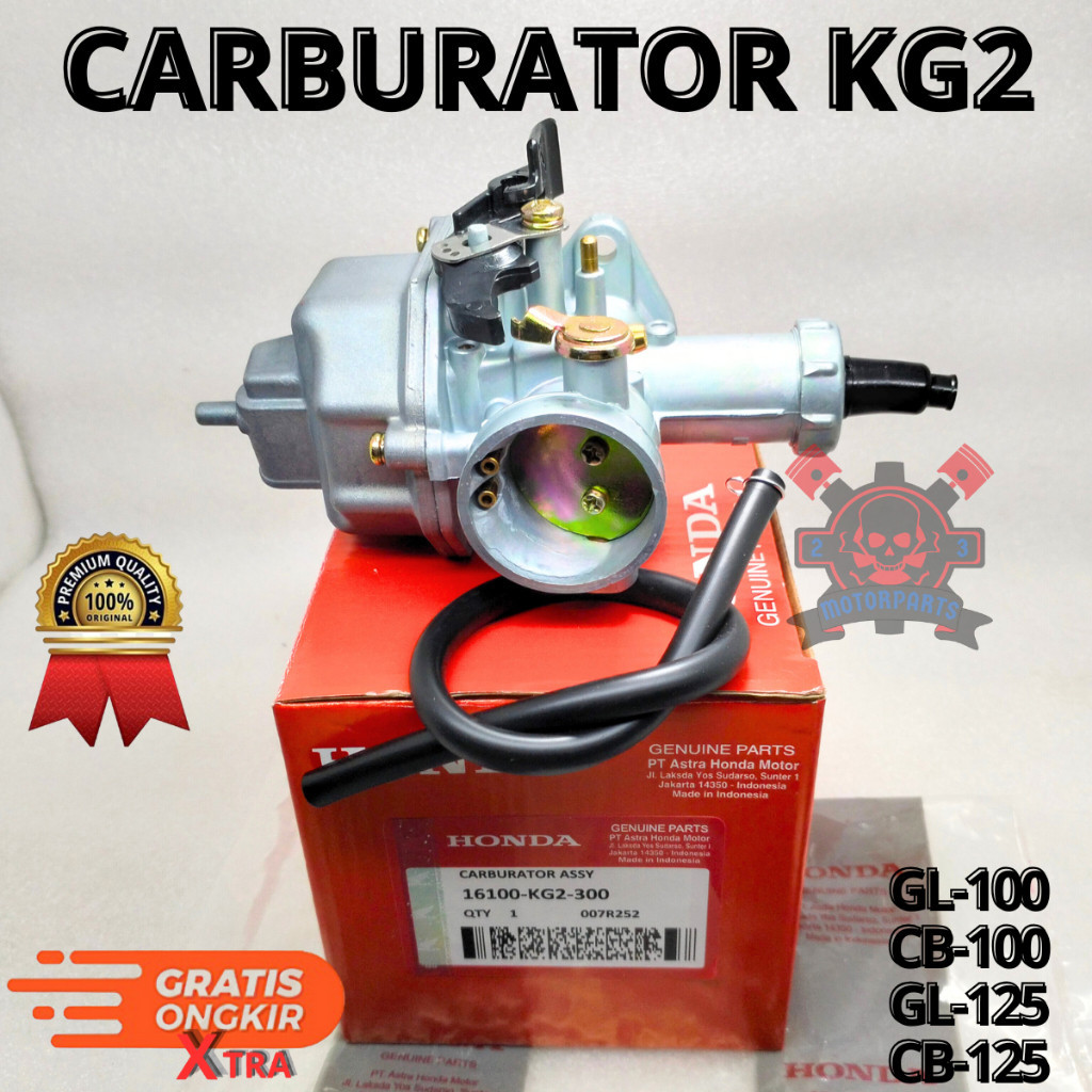 CARBURATOR KG2 UNTUK MOTOR GL-100,CB-100,GL-125,CB-125.AHM BERKUALITAS ORIGINAL ASLI ORI