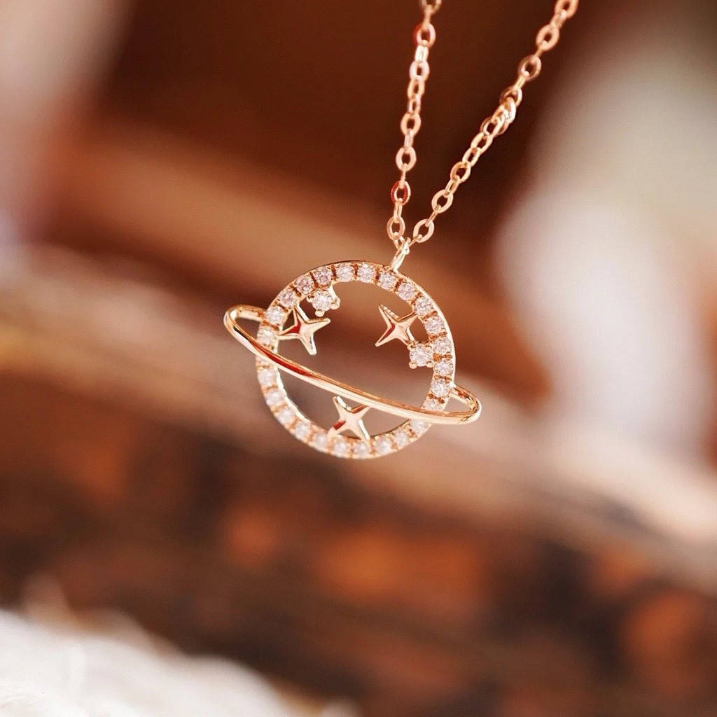 gaya pribadi asteroid bola liontin kalung fashion wanita kreatif desain kelas atas rasa rantai tulan