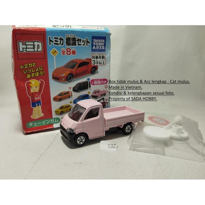 Tomy  Sign Set Toyota Town Ace Pink Granmax Pickup Tomica Diecast Miniatur