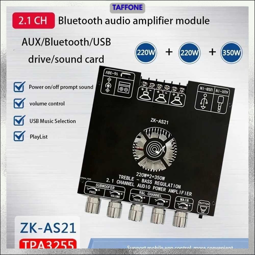 Amplifier Board Audio Bluetooth USB 2.1 Channel DIY - ZK-AS21