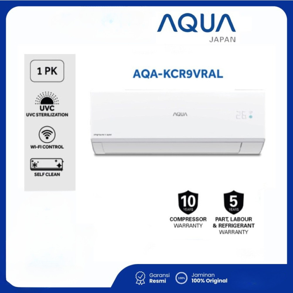 AC AQUA INVERTER 1PK AQAKCR09VRAL WIFI CONTROL
