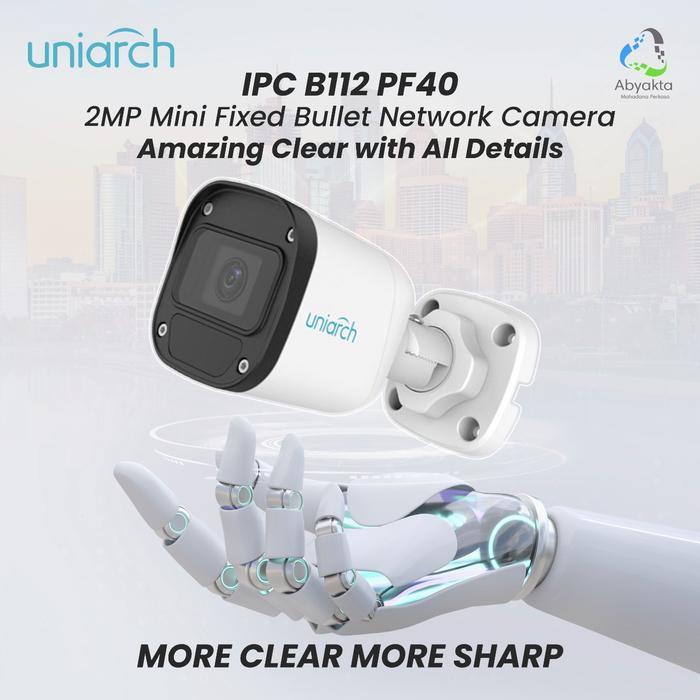 Uniarch IPC-B112-PF28 2MP Mini Fixed Bullet IP Camera CCTV - IPC-B122-APF28