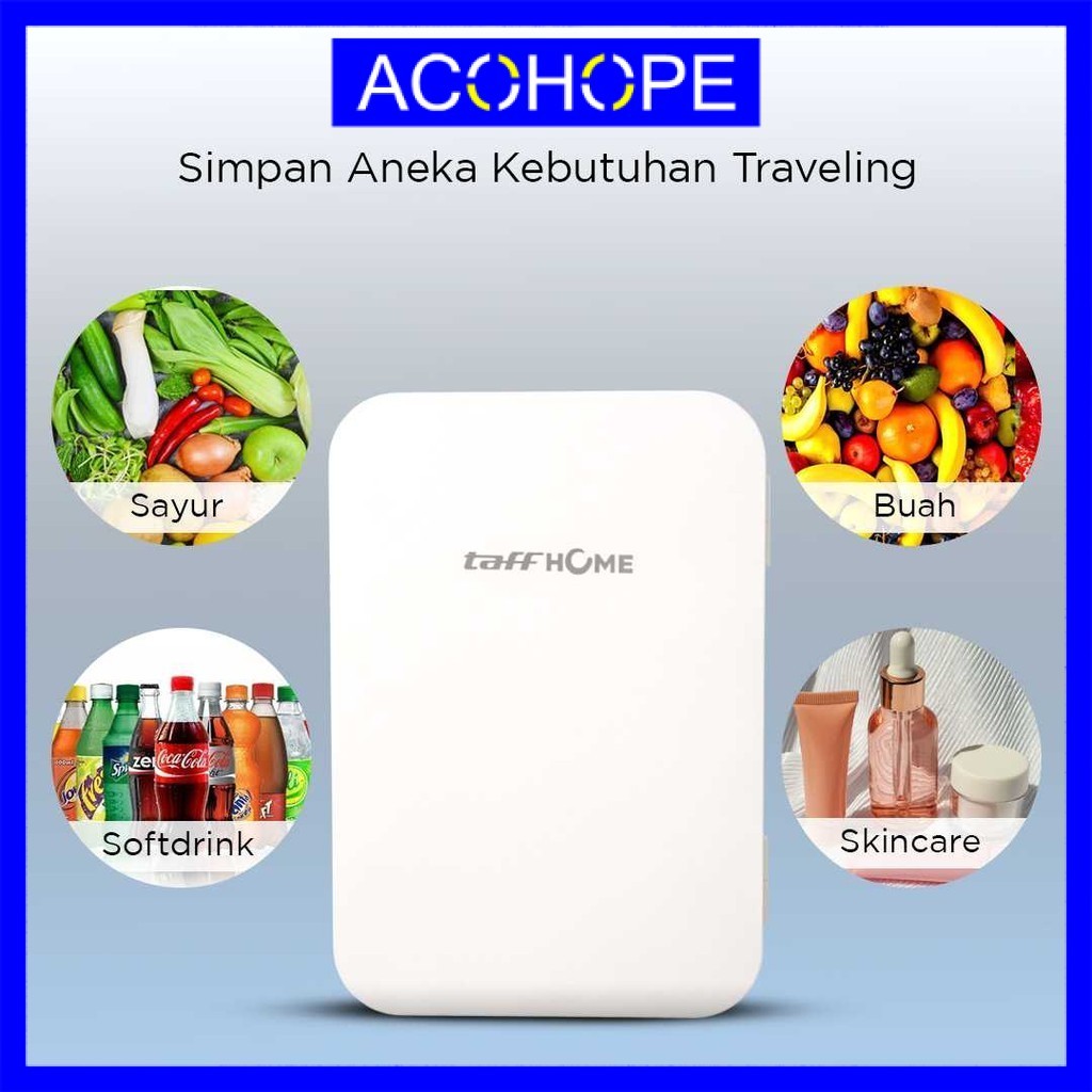 Acohope Kulkas Portable Mini Untuk Mobil Multifungsi 2in1 Ukuran 8L