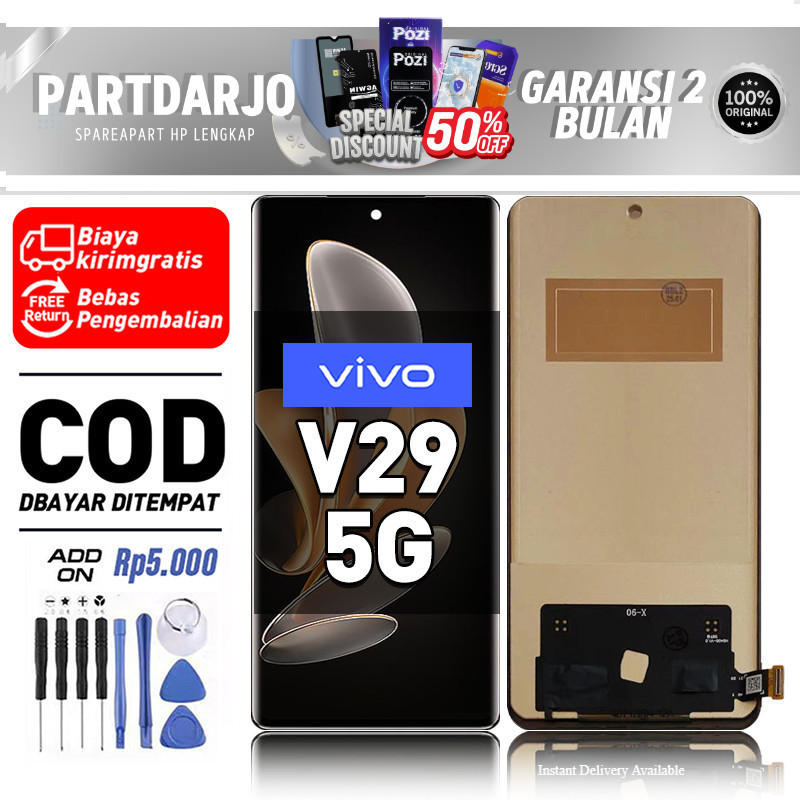 LCD VIVO V29 5G Touchscreen Fullset-Original Compatible For Glass Touch Screen Digitizer ori-asli CO