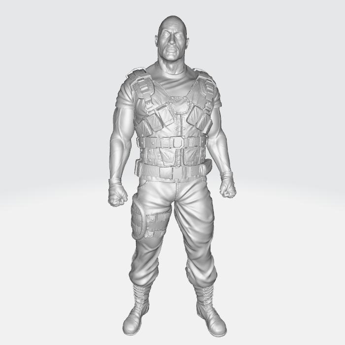 Diorama Diecast Fast and Furious -  Luke Hobbs Skala 64 Figure Miniatur