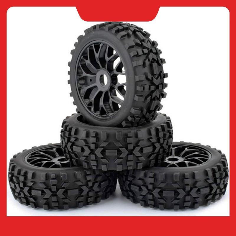 4Pcs 118Mm 1/8 RC Off-Road Buggy Tires Wheel 17Mm Hex For ARRMA Traxxas Redcat Team Losi Kyosho VRX 