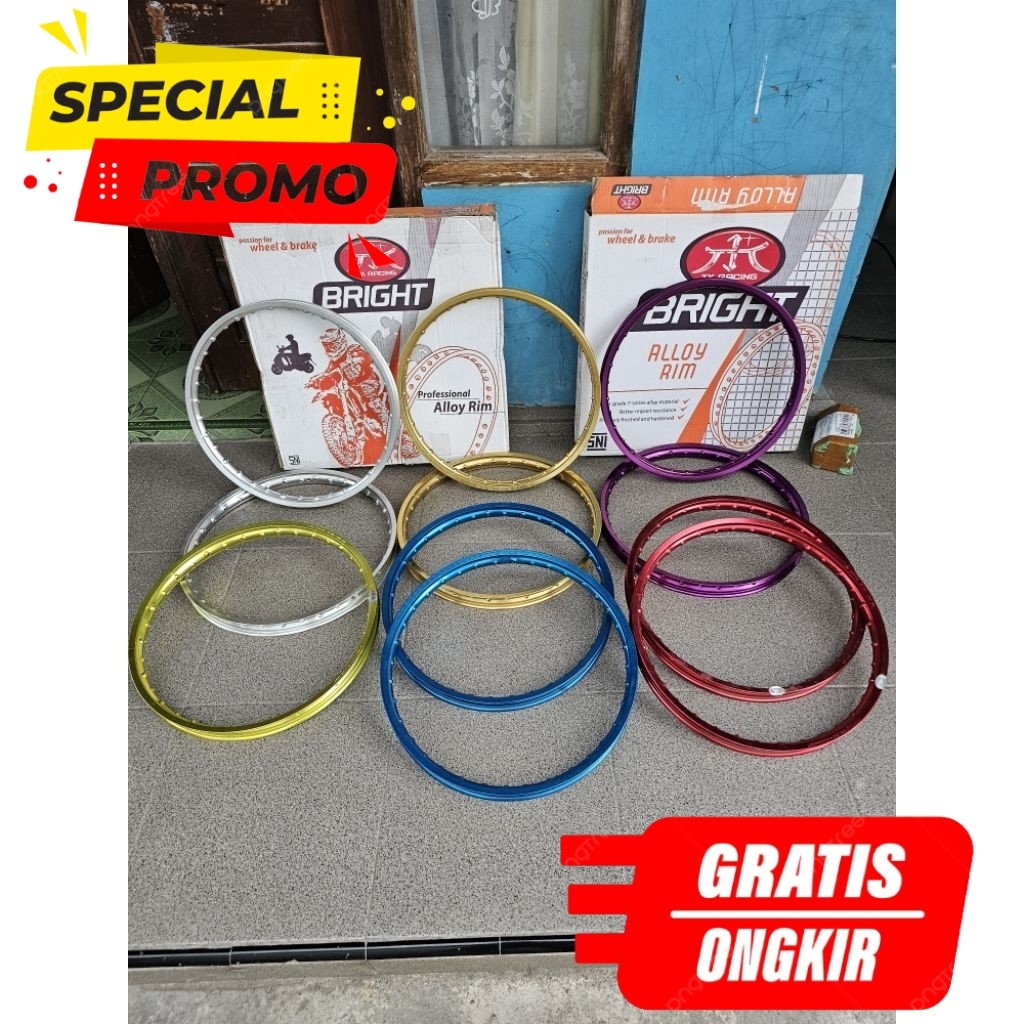 Velg TK Racing Japan Original Pelek Ring 18 1.20 36 Hole Warna Ungu Yamaha RX King