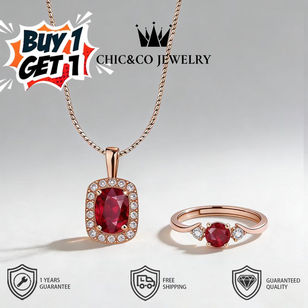 [BUY 1 GET 1]Cincin Kalung Couple Adjustable Grade Dipadukan dengan Kalung-Chicco Jewelry 337 339
