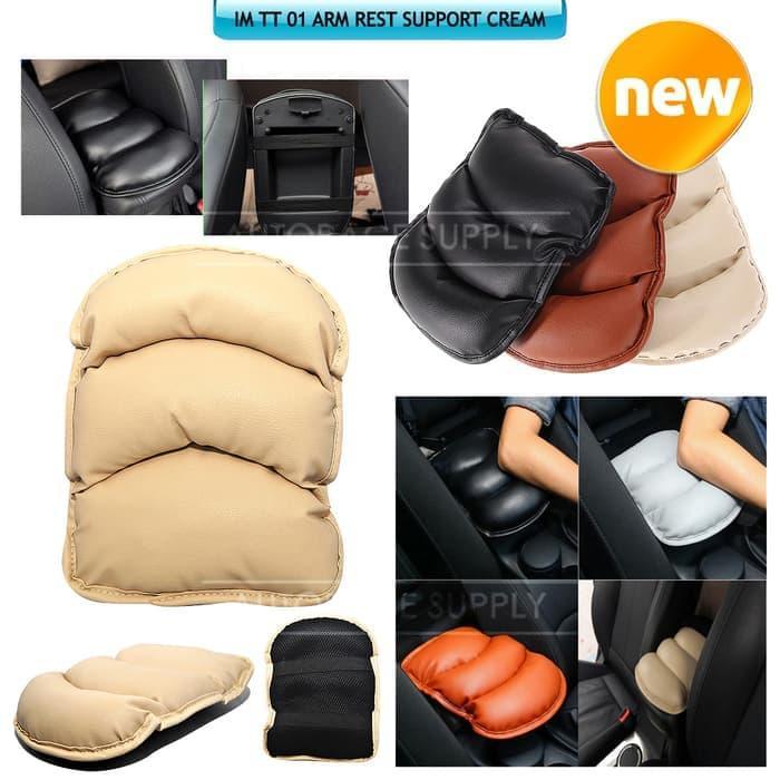 bantal mobil arm rest console box hitam brio