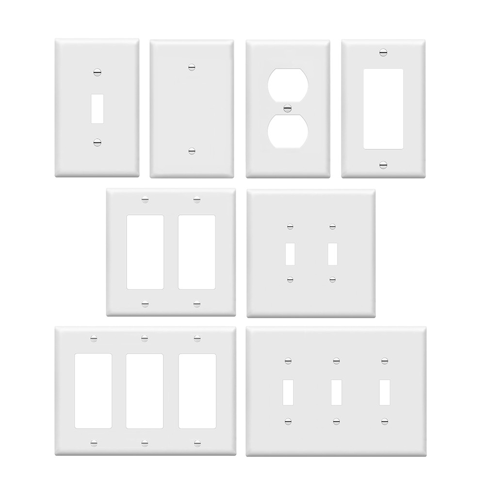 1pc Wall Panel Light Swit Cover, Various Styles, Pure White, Wall Panel Light Swit Socket Cover,Stur