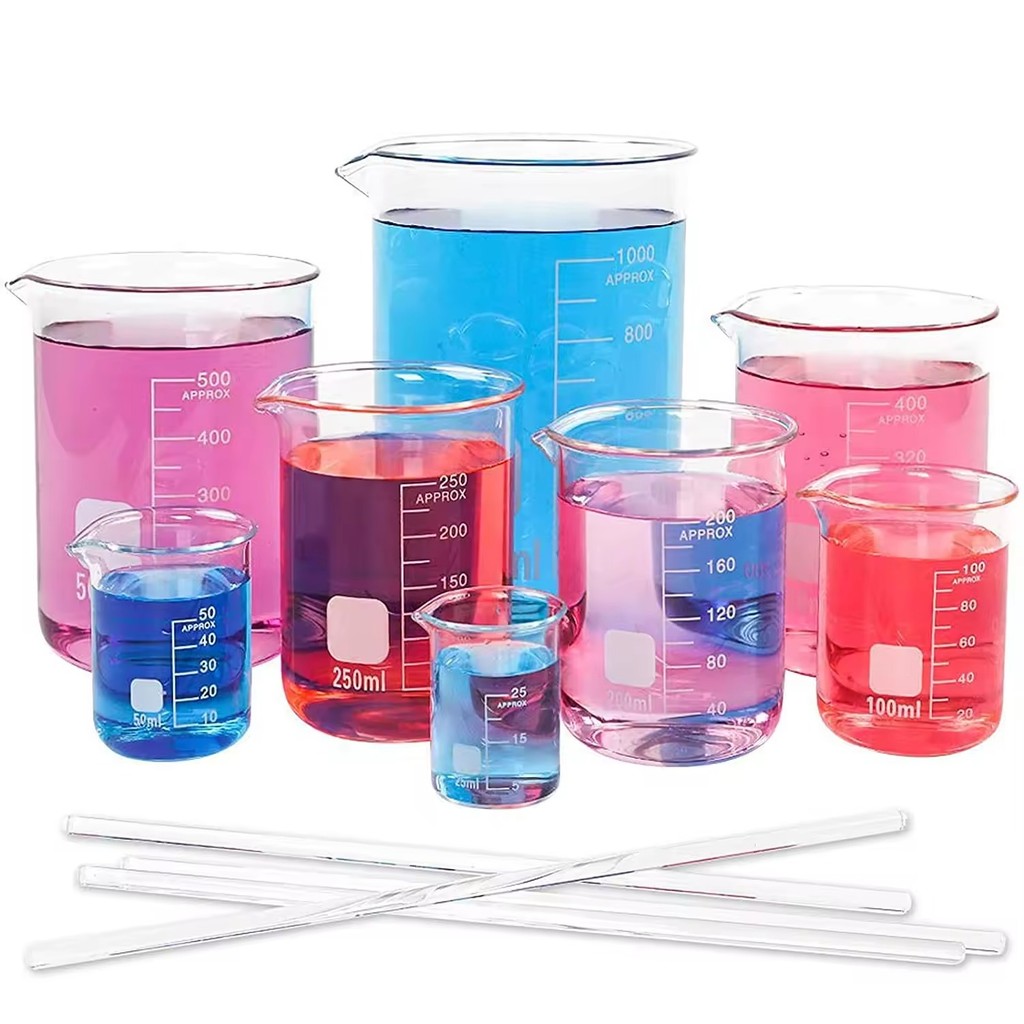 [TNT] Gelas Kimia Beaker Glass Borosilikat GG 17 Original Gelas Takaran Ukur Kaca Tahan Panas Api Mu