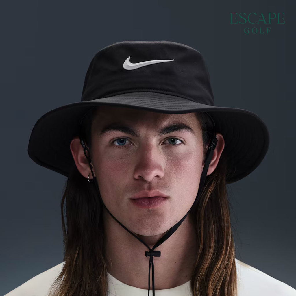 Topi Pria Golf Topi Olahraga Hitam | Nike Apex Dri-FIT Bucket Hat