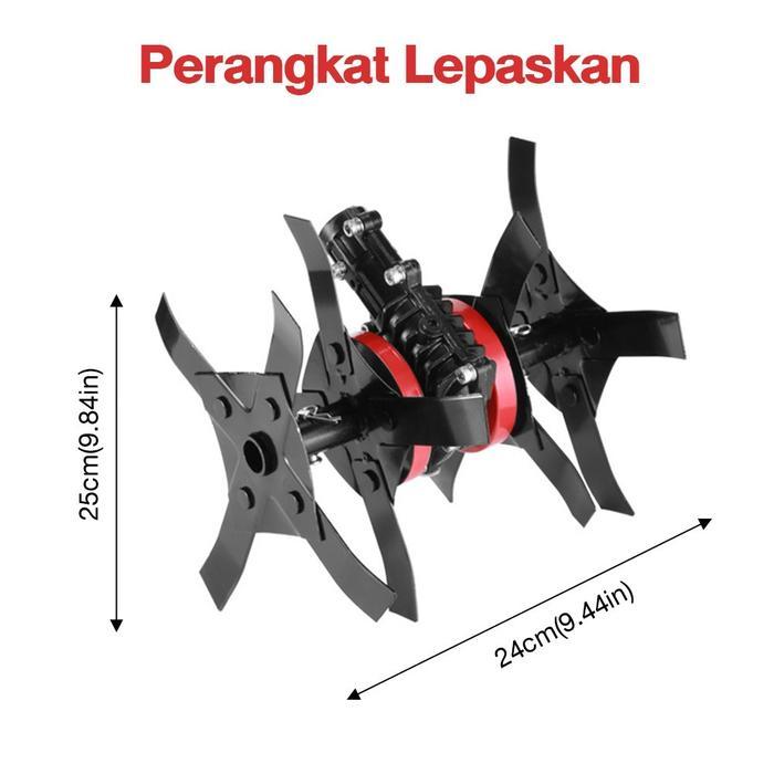 Aksesoris Cultivator Universal Mesin Pemotong Rumput Tonivaso Alat Penggembur Tanah Mini Kepala Caka