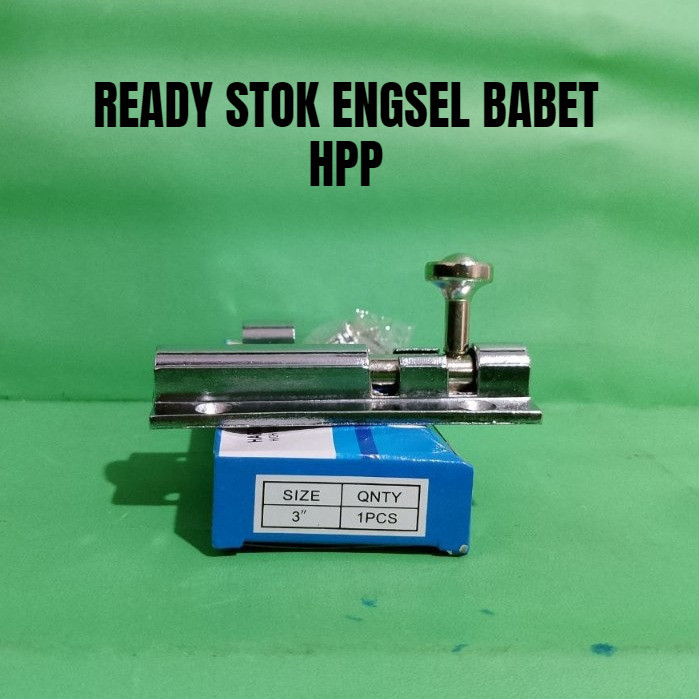 Grendel Babet HPP Putih Untuk Pintu Dan Jendela ukuran 3 inch