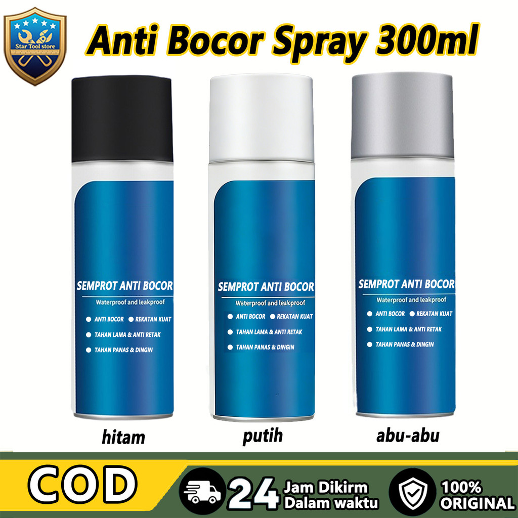 Sealant Karet Semprot Anti Bocor 300ml – Pelapis Waterproof untuk Dinding, Genteng, Beton, dan Rembe