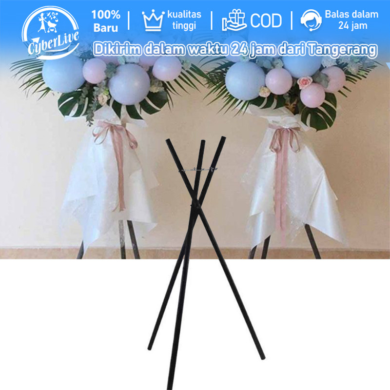 Tripod Flower Standing Kayu 127cm Kaki Standing Flower Stand Flower Kayu Tiang Standing Buket Untuk 