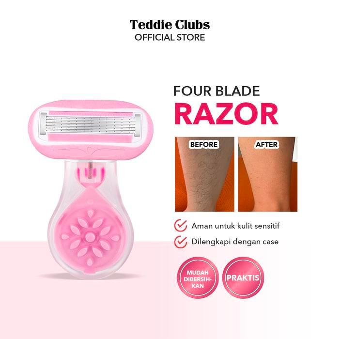 Teddy Clubs Alat Cukur Wanita dengan 5 Mata Pisau | Five Blade Shaving Razor | For Sensitive Skin | 