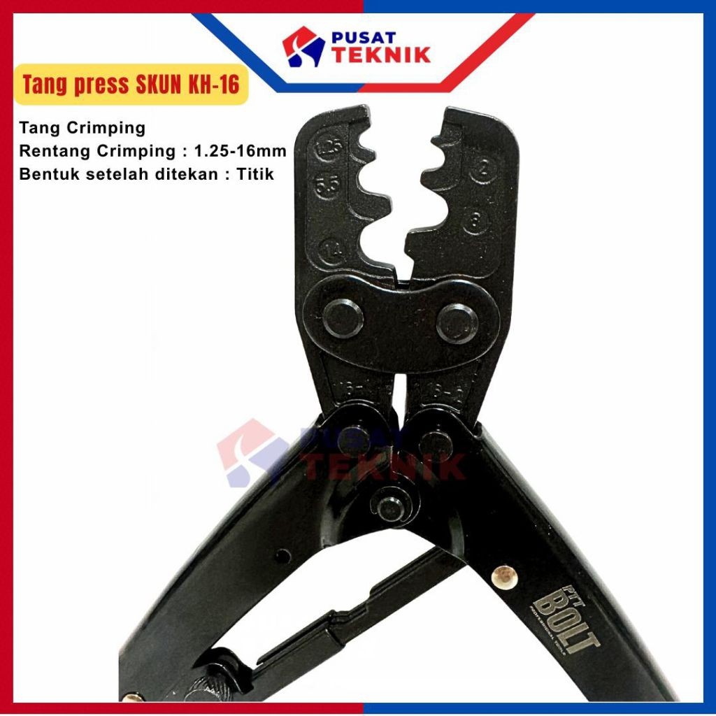 New Tang Crimping Skun HS-16 Tang Press Skun 1.25-16mm Crimping Tool HS-16 KH-16
