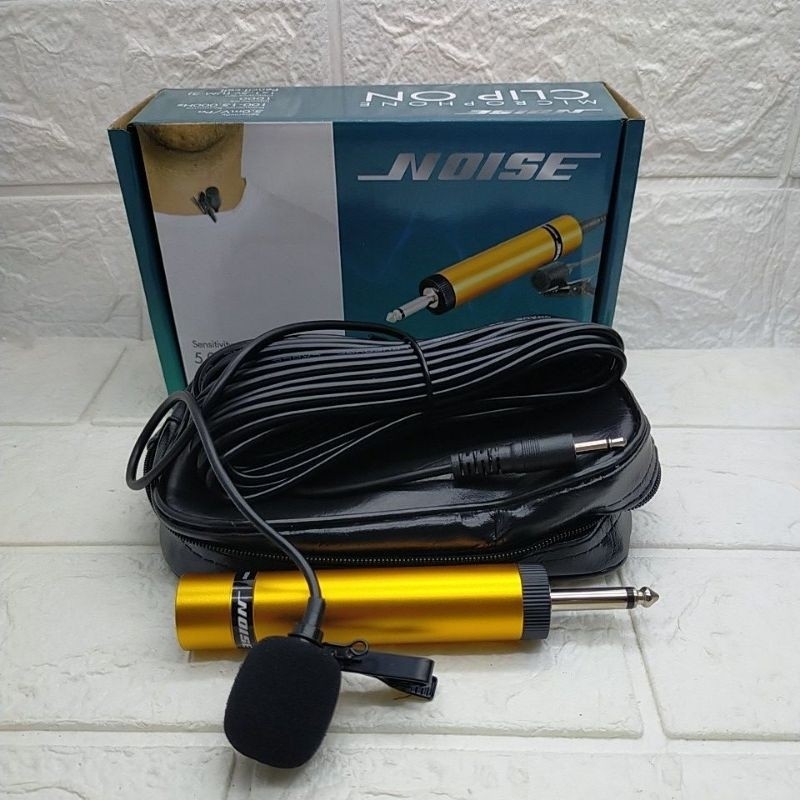 Microphone Clip On Noise 10m Kabel Sensitivitas 5.0mV/Pa