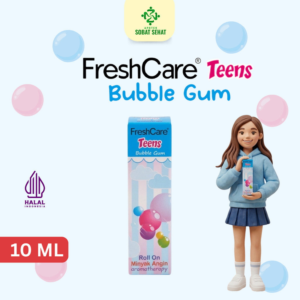FreshCare Teens Bubble Gum 10ml - Aroma Ringan untuk Remaja & Anak