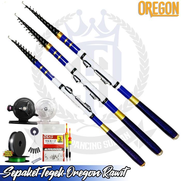 Set Lengkap Tegek Kolong Oregon Bahan Carbon Ruas Pendek - 180cm , Joran Tegek Saja