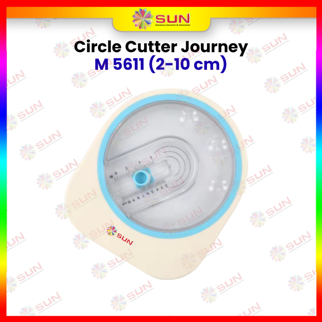 READY Circle Cutter SUN Journey 2-10cm – Pemotong Kertas Lingkaran untuk Sticker & Craft